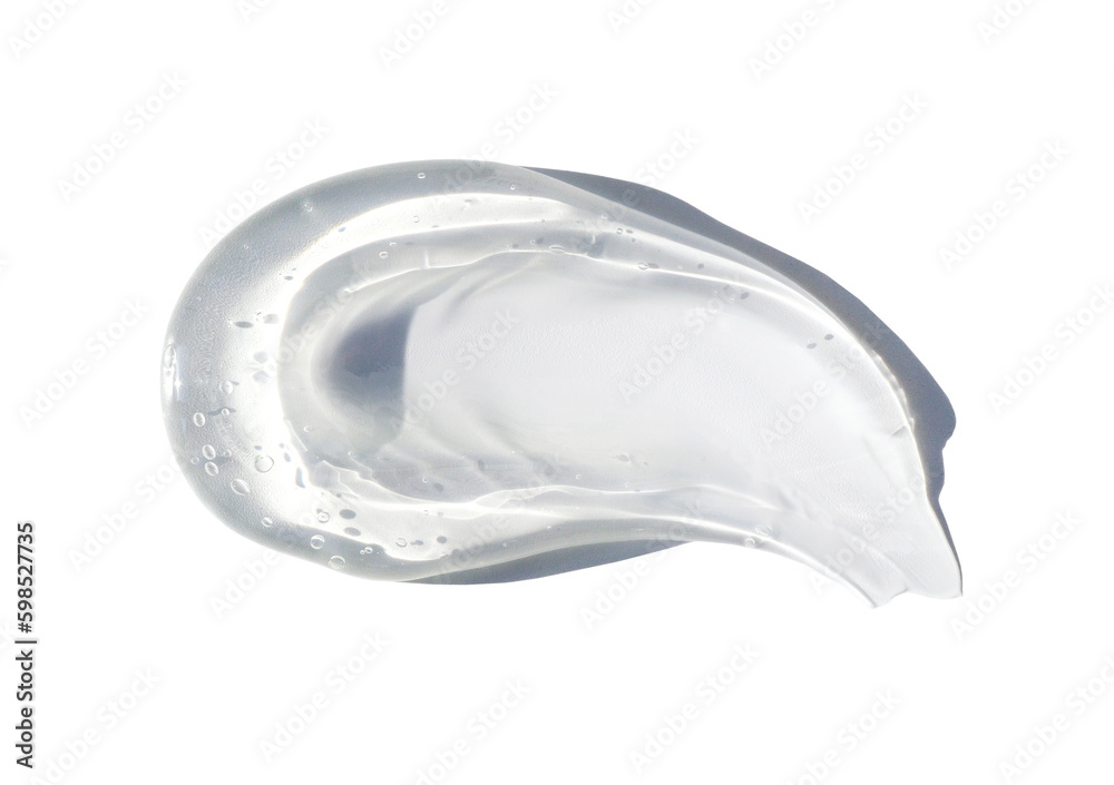 cosmetic smears cream gel texture on transparent background - obrazy, fototapety, plakaty 