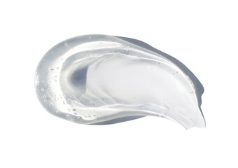 cosmetic smears cream gel texture on transparent background