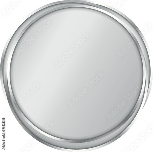 vector illustration of silver colored circle award banner 
