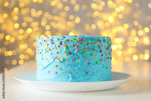 Concept of Happy Birthday, holiday Birthday cake
