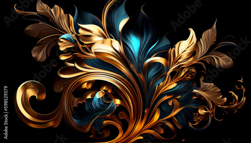 Generative AI, Majestic Hues: A Rich and Luxurious Abstract Wallpaper Background