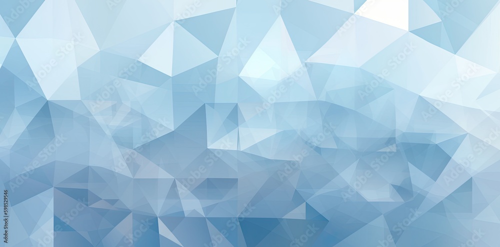 Obraz premium Abstract Blue Triangle Geometrical Background. Generative AI