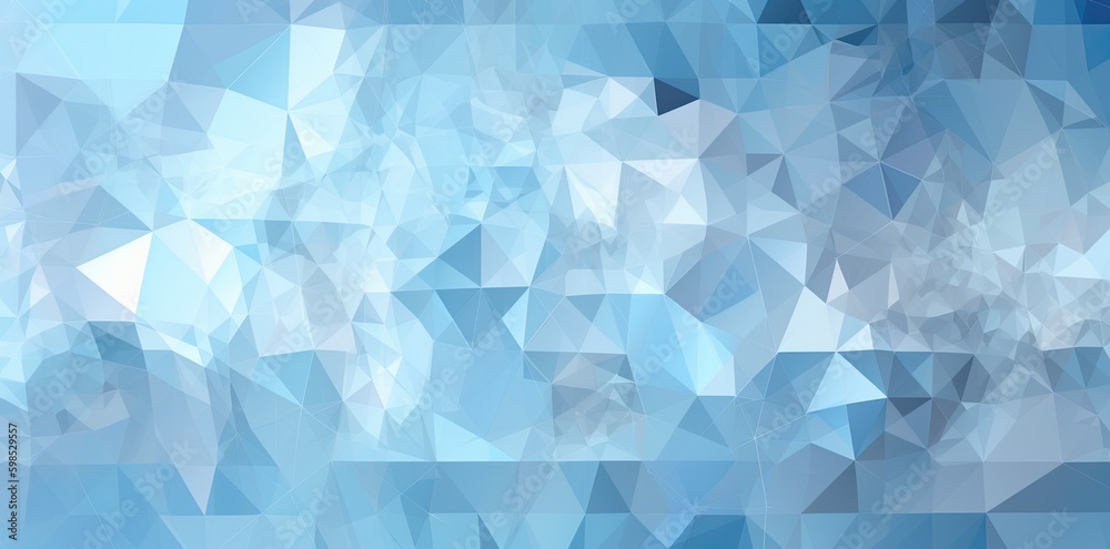 Obraz premium Abstract Blue Triangle Geometrical Background. Generative AI