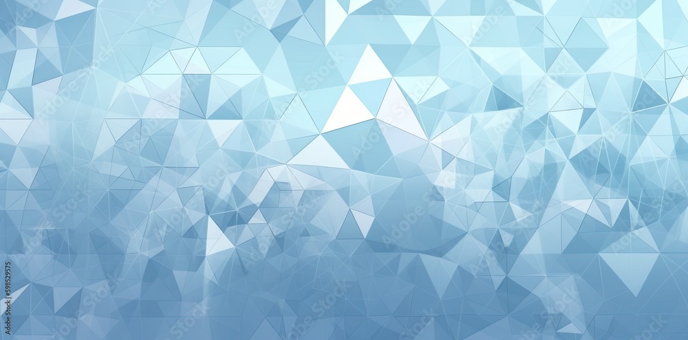Obraz premium Abstract Blue Triangle Geometrical Background. Generative AI