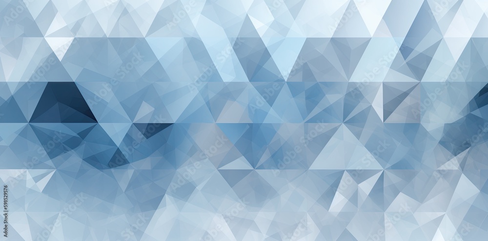 Obraz premium Abstract Blue Triangle Geometrical Background. Generative AI