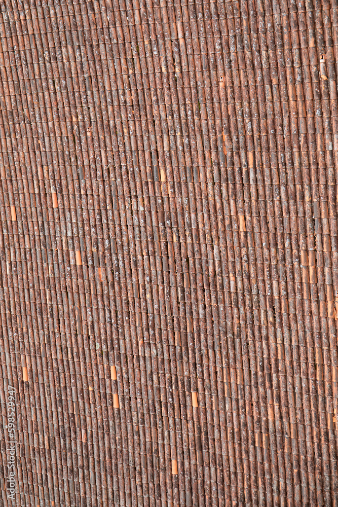 Red brown clay tile roof. Abstract background Red brown clay tile roof. Abstract background