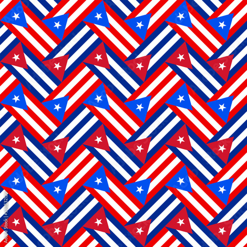 cuba and puerto rico pattern. motif background. vector illustration