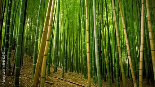 green bamboo forest generative ai