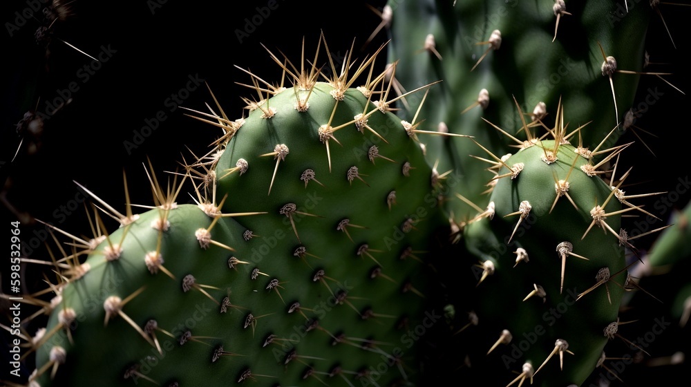 cactus close up generative ai cactus close up generative ai