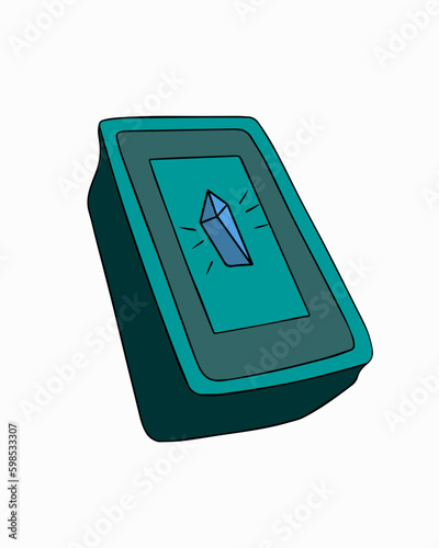 Vector isolated illustration of a deck of tarot cards. Prediction of the future. Guessing on tarot cards. Tarot online.