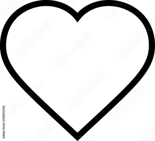 Linear style heart icon as a concept of love and romance