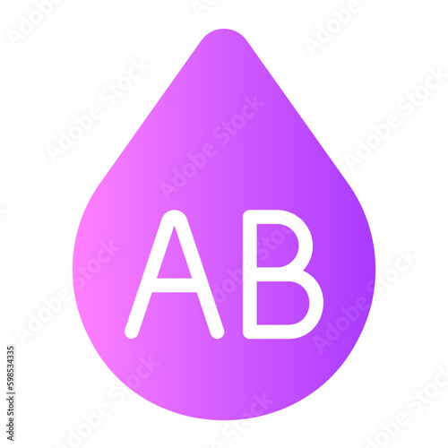 blood type ab gradient icon
