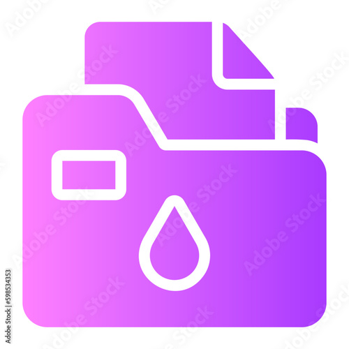 medical folder gradient icon photo