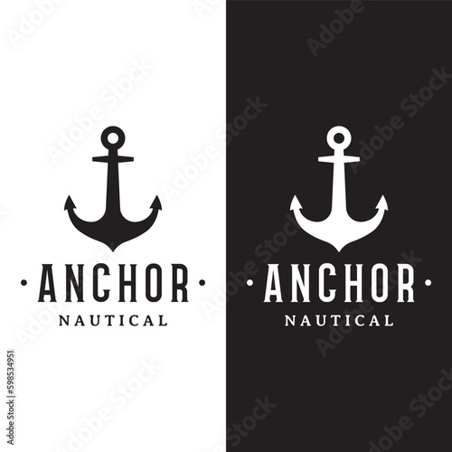 Nautical, marine anchor and rope Logotype Design. Logo for brand, maritime, company and business.