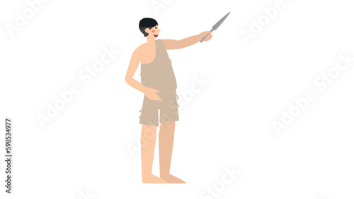 stone age human vector