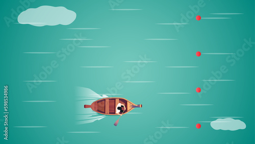 Thai Traditional boat races vector