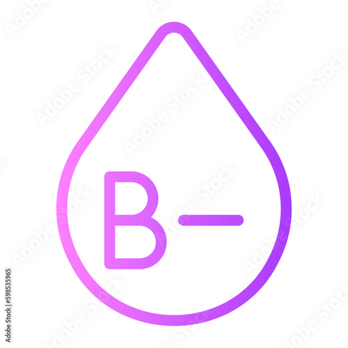 blood type b gradient icon