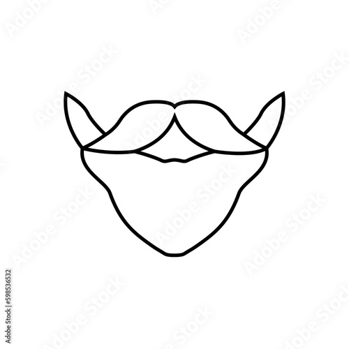 Beard icon vector. barbershop illustration sign. hairdresser symbol.
