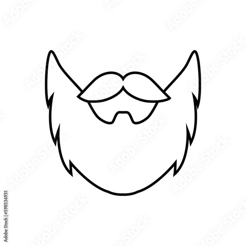 Beard icon vector. barbershop illustration sign. hairdresser symbol.