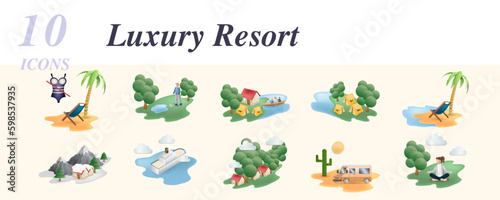 Картината върху платно Luxury resort set