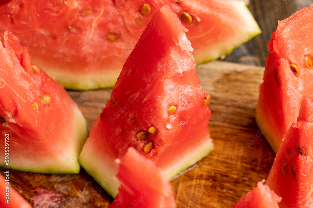 Ripe red watermelon for eating Ripe red watermelon for eating