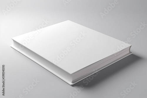 blank white book cover mockup. Generative AI 