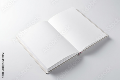 blank white book cover mockup. Generative AI 
