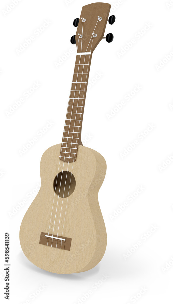 Fototapeta premium 3D Render Isometric Ukulele Guitar 