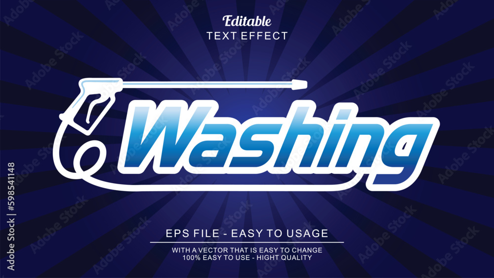 text effect washing lettering