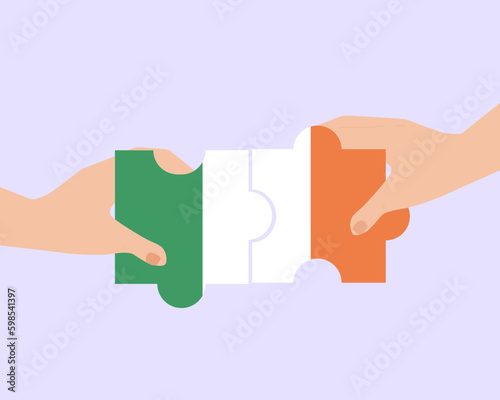 Solidarity and togetherness in Ireland, people helping each other, unity and help