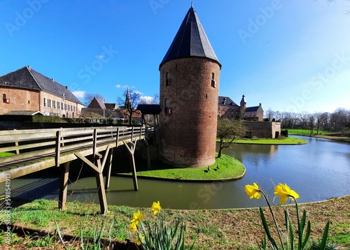 Huis Bergh castle in 's-Heerenberg, the Netherlands, on a sunny spring day