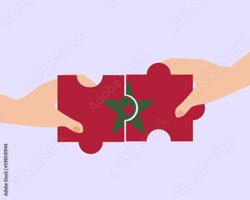 Solidarity and togetherness in Morocco, people helping each other, unity and help