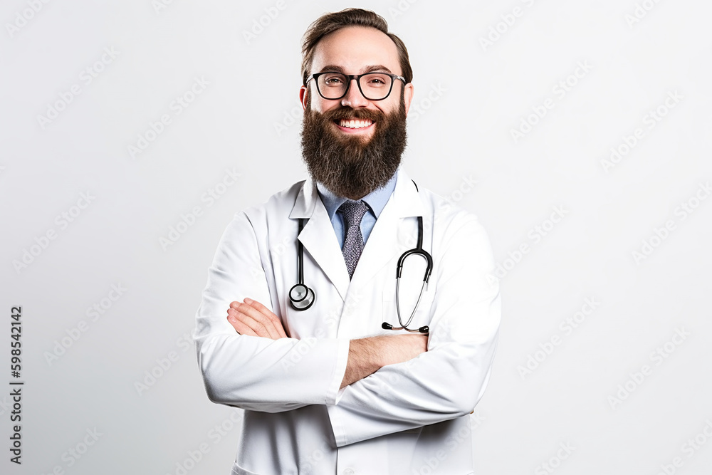 portrait of a smiling doctor. Generative ai portrait of a smiling doctor. Generative ai