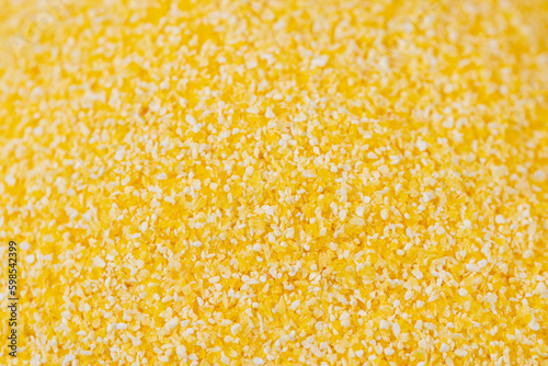 yellow corn grain flour for cooking polenta porridge