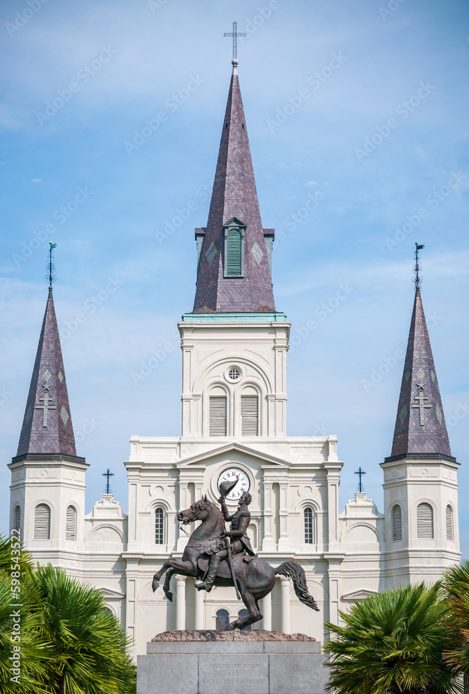 Summer Day at the Historic Jackson Square in Louisiana Summer Day at the Historic Jackson Square in Louisiana