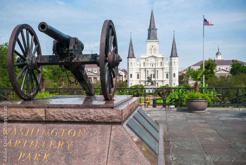 Summer Day at the Historic Jackson Square in Louisiana