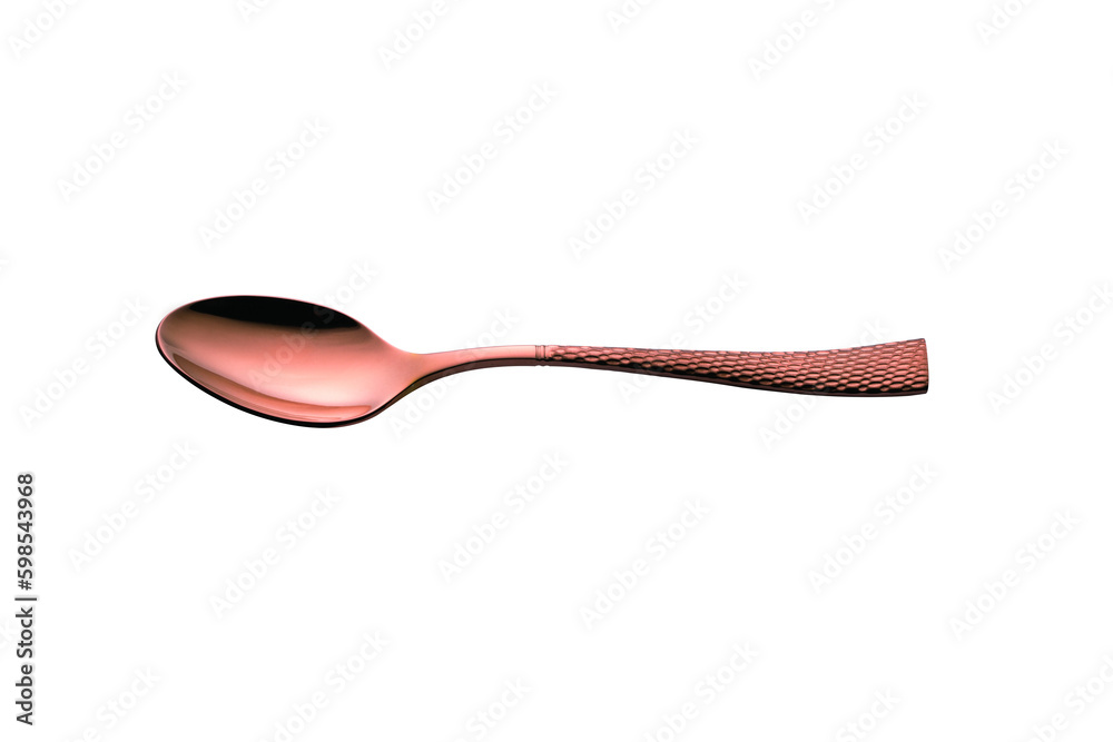 Stainless steel tableware and kitchen utensils placed on the desktop