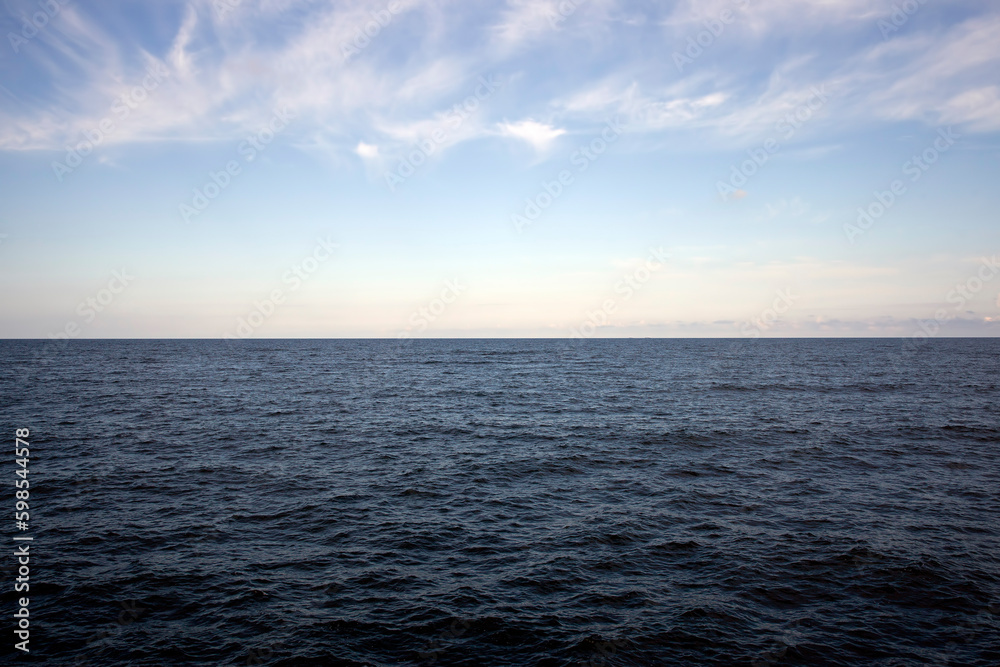 Waves on the Baltic Sea in summer