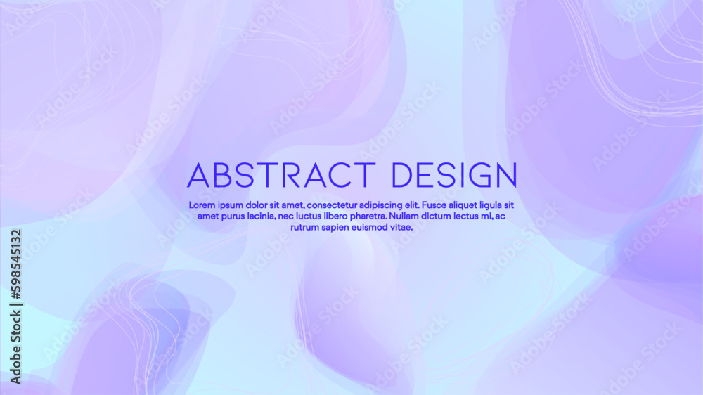 Abstract Futuristic Vector Background with Liquid  Shapes and Lines. Modern Colorful Gradient Wallpaper. Trendy Digital Design for Your Poster, Banner, Template, Web Page.