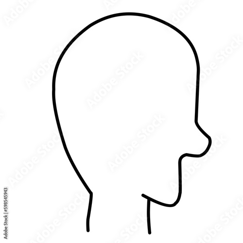 Head Line Icon Vector 