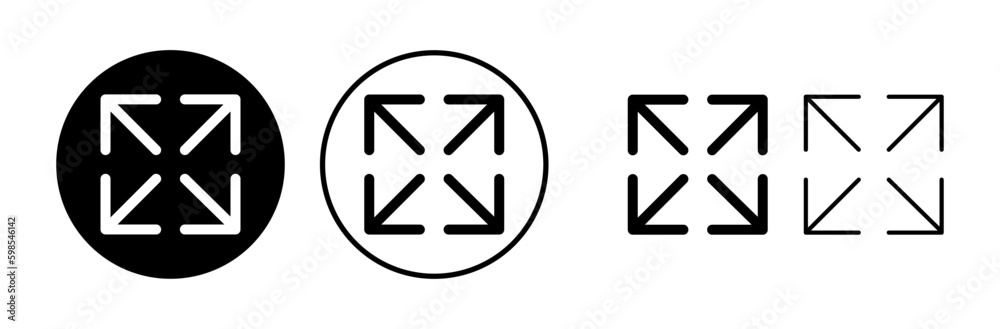 Fullscreen icon vector. expand fullscreen icon Fullscreen icon vector. expand fullscreen icon
