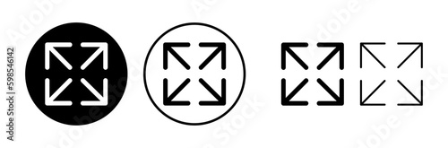 Fullscreen icon vector. expand fullscreen icon