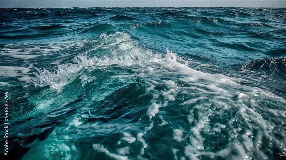 Fototapeta premium especially point by point photo ocean water. Creative resource, AI Generated