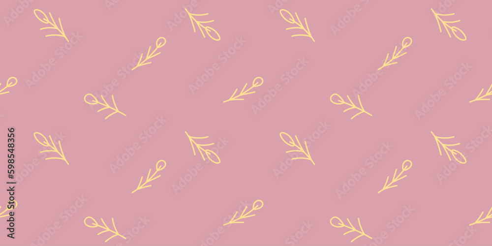 Fototapeta premium Modern abstract vector seamless pattern. Floral design for branding, wrapping, packaging, surface design. Trendy organic repeatable ornament