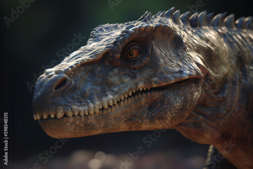 head of a Tyrannosaurus rex  generative ai