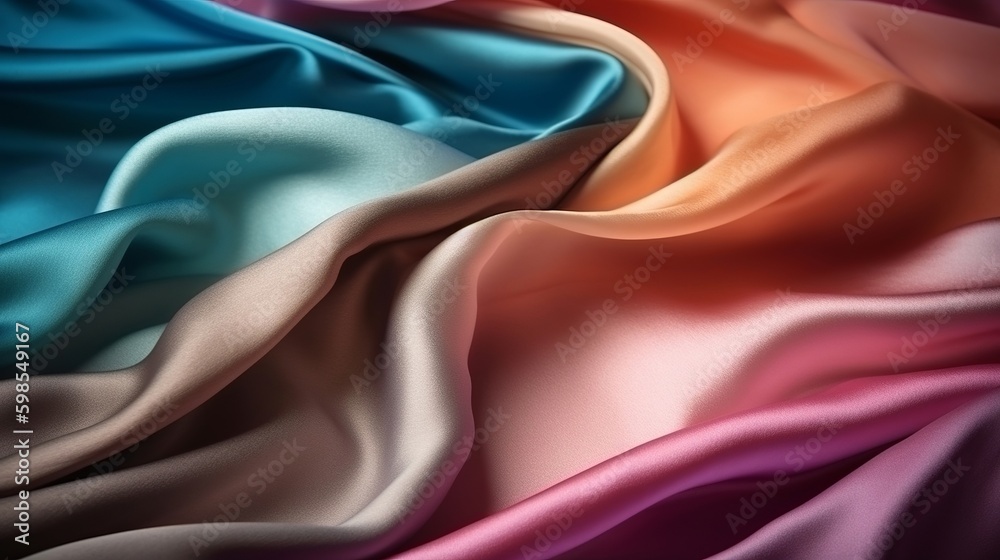 Fototapeta premium Cutting edge Curiously Foundation Incline Silk Surface. Creative resource, AI Generated