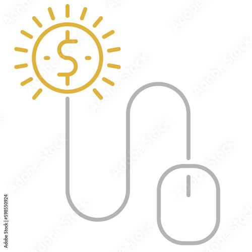 Pay per click vector icon 