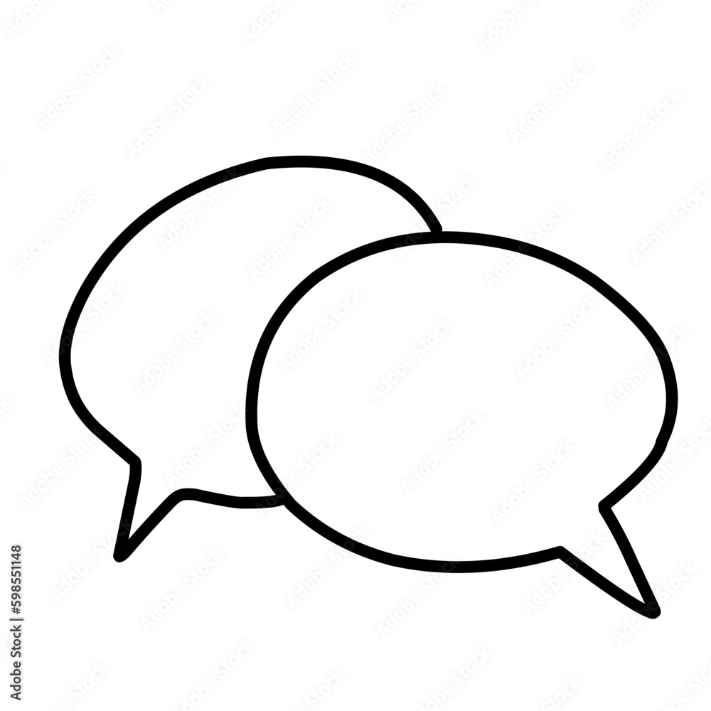 Fototapeta premium Chat Message Line Icon 