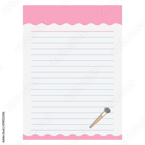Paper Note Aesthetic Sticker cheek brush Make Up And Skin Care Tools