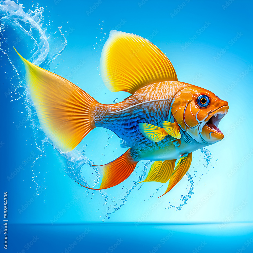 Fototapeta premium flying fish, generative AI